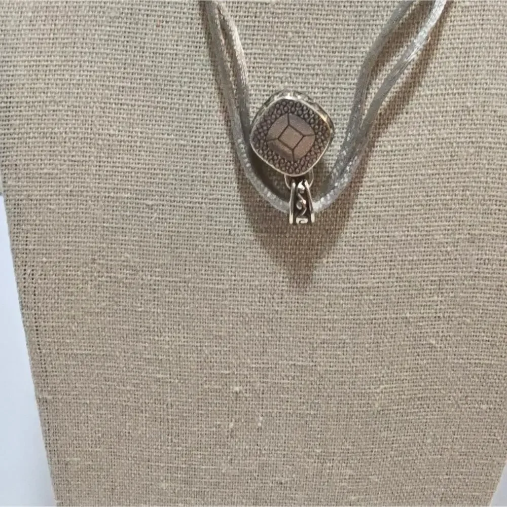 Brighton Venus Rising Aqua‎ Grey Jeweled Necklace